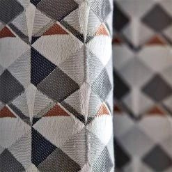 Azor -Wand Meester 2 fabric geometric grey detail curtains azor style library