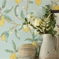 Lemon Tree -Wand Meester 2 morris melsetter lemon tree wallpaper in wedgewood