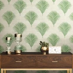Spot Leaf Grasscloth -Wand Meester wallquest grasslands spot leaf grasscloth gl202 wallcovering